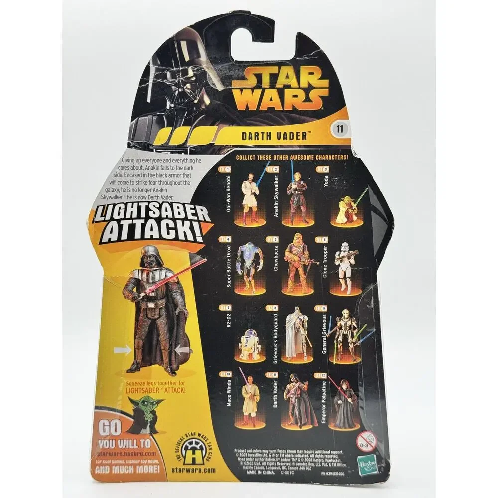 NIB Star Wars ROTS Sith Darth Vader Lightsaber Action Figure‎ #11